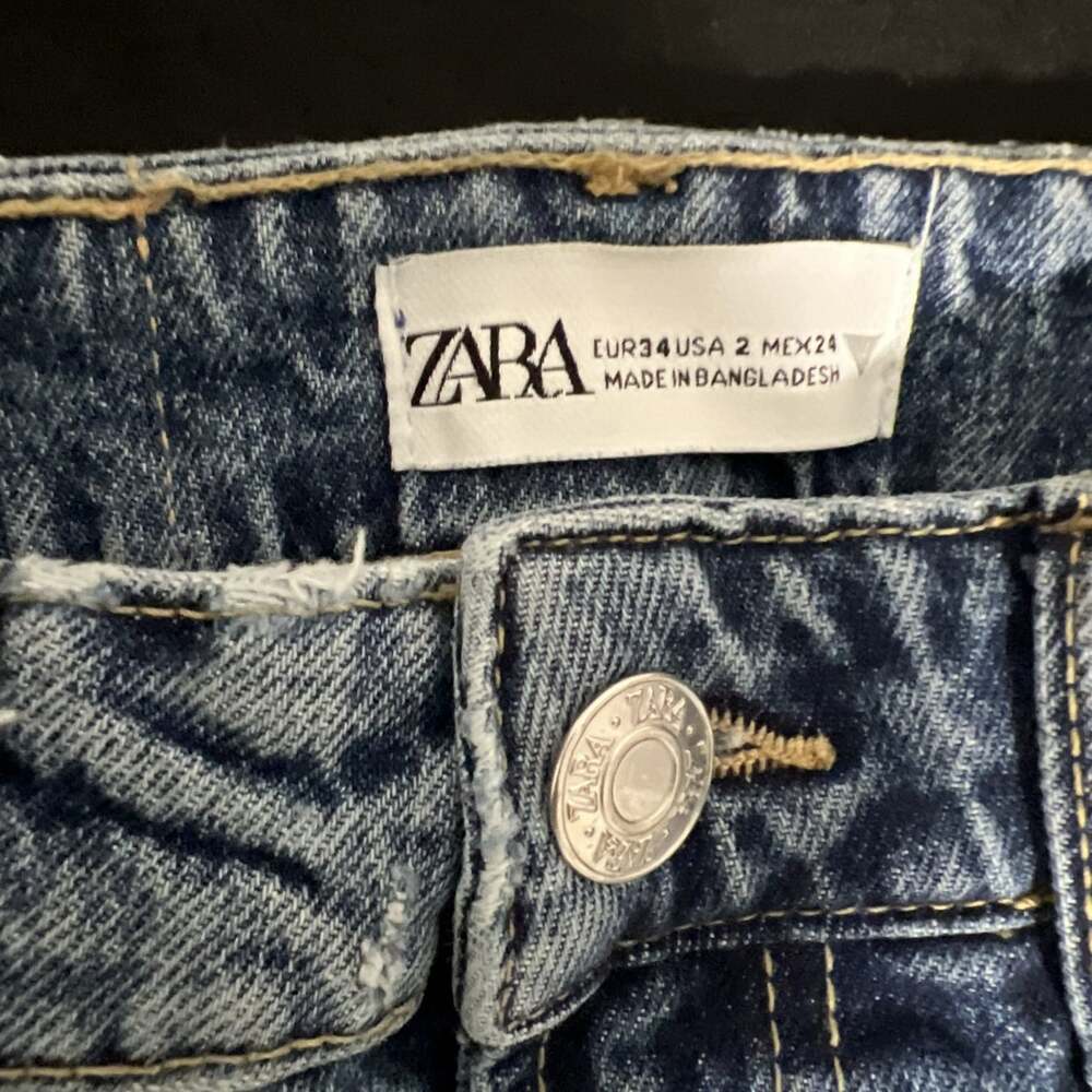 Zara High Waist Mom Jeans Size 2 US / EUR 34 - Picture 4 of 6